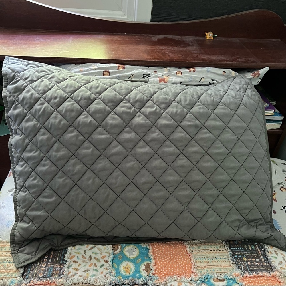 Grey Standard Quilted Pillow shams (Set of 2)